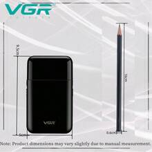 VGR 电动剃须刀，便携式旅行电动剃须刀，男士往复式剃须刀，V-390，黑色，带盒 - 黑色 - 查看 9