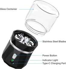 Small Portable Cordless Electric Pill Crusher Fine Powder For Elderly - Battery Operated Pill Grinder For Multiple Pills, Small And Large Medication And Vitamin Tablets - Suitable For Travel - Black - View 10