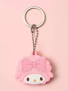 Sanrio 1 pièce Set de porte-clés en silicone &Friends - Motif mignon et dessin animé avec chapeau de protection - Parfait pour les sacs et les clés - Cadeau idéal pour les anniversaires, la Saint-Valentin et Noël. Accessoires de voiture, breloques de sac, accessoires gothiques et Y2K pour l'école