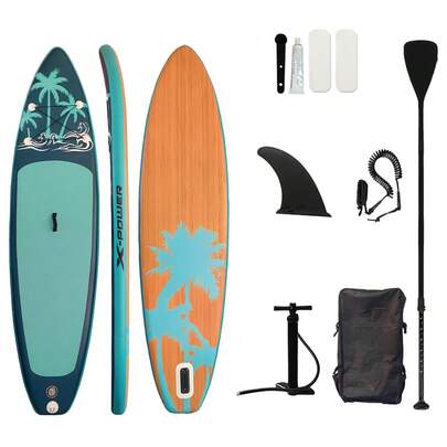 Tabla de paddle surf 320x15x82 centímetros con todo regulable, cubierta anti-deslizante, bomba y bolsa portátil.