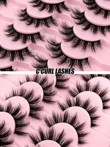 20 Pairs Of False Eyelashes, Anime Eyelashes, Cat Eyelashes, Imitation Mink Eyelashes, Fox Eyelashes, Natural Eyelashes, Role Play, Travel Essential Makeup Tools, Suitable For Holiday Parties, Halloween, Christmas - 眼尾拉長款 - 查看 5