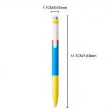 1 支凝胶笔，0.5 毫米细笔尖，可旋转塑料书写笔，中号笔尖，趣味减压办公室签名笔，鸭子旋转减压凝胶笔，卡通图案学生按压水性笔，直液体圆珠笔，速干测试签名凝胶笔，0.5 毫米黑色墨水，学校办公室圆珠笔，文具，学校滚珠笔，回到学校 - 彩色 - 查看 8
