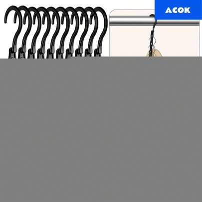 1/10/15/20 قطعة من مشابك الملابس متعددة الوظائف والمدخرة للمساحة باللون الأسود - مشابك ملابس بلاستيكية ذات 5 فتحات مناسبة للملابس والشقق والمدارس والمنازل - مقاومة للرياح وقابلة للطي