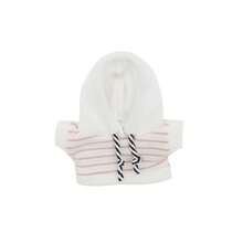 Gestreifter Hoodie und Shorts Sportanzug Set, für LABUBU, kombiniert mit Stofftasche und Schuhen, modische Accessoires, Merchandise, Geburtstags-/Feiertagsgeschenk (ohne Plüschpuppe)