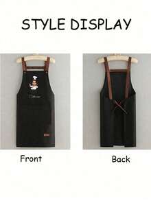 1pc Custom Apron For Dad Father Men Women Custom Text Logo Chef Cooking Kitchen Apron Personalized Kitchen Waterproof Apron Custom Logo Name Chef Cooking Apron Perfect For Mom Husband Girlfriend Boyfriend Father's Day Valentine's Day Mother's Day Birthday Anniversary Graduation Wedding Love Unique,Fall Decor - Multicolor - View 3