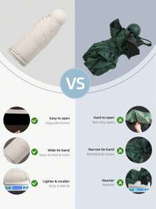 1pc Portable Mini Pocket Umbrella, Multi-Color Foldable, Compact Travel Umbrella, Rainy And Sunny Dual-Use Umbrella, Small Pocket Mini Umbrella, Uv Sun Rain Umbrellas For Backpack, Protection Mini Umbrella For Sun And Rain, Portable Pocket Umbrella With Uv Coating, Back-To-School Season And Travel Essentials