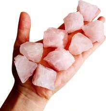 1 Lb Rough Crystals Bulk Healing Stones Tumbling, Wire Wrapping, Wicca Reiki,Meditation - Pink Rose Quartz - View 1