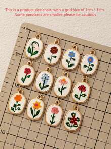 1 件夏季时尚 INS 可爱简约蝴蝶花朵月亮 DIY 吊坠，镀 18K 金，不易氧化，适合老婆妈妈自由搭配。