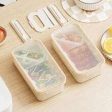 Boîte de conservation pour concombres - Boîte alimentaire amovible et antidérapante, hermétique avec couvercle, gain de place, livrée avec un cutter, boîte de conservation de rechange pour réfrigérateur, idéale pour la maison et la préparation des repas, accessoires de cuisine, rangement et organisation du réfrigérateur - Blanc - Voir 6