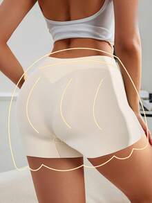 3PCS Seamless Tummy Control Butt Lifter Panties Solid Boyshort Briefs Soft Comfortable Stretch Panties Women's Lingerie Waist Shaping And Buttock Lifting Underwear Norollwaistband Shorts Antiexposure Panty