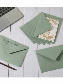 10个礼品信封，钱信封，红色复古牛皮纸信封，适用于现金、礼品、贺卡、邀请函、问候语、母亲节、复活节 - 彩色 - 查看 8