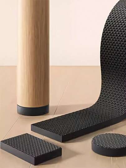 1 卷防滑自粘家具脚垫 - 1.96 英寸 X 39.37 英寸和 3.93 英寸 X 39.37 英寸耐磨地板保护垫，具有降噪功能，适用于椅子、桌子、床