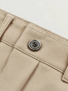 Men's 3-Piece Suit, Solid Color Business Suit, Including Jacket, Vest And Pants, Modern Fit, Suitable For Formal Occasions Such As Weddings And Parties, Long Sleeves, Machine Washable - Màu be - Xem 10