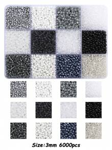 5200/36400 pièces De perles de verre colorées de 3 mm en forme de riz - Fournitures vibrantes pour la création de bijoux pour bracelets, colliers et artisanat perlé DIY - Multipack haute qualité, kit d'artisanat essentiel