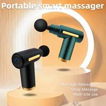Massage Gun Deep Tissue Percussion Massager USB Rechargeable 4 Massage Heads Travel Home Handheld Electric Massager Body Pain Relief Muscle 6 Levels Relaxation Fitness - Multicolor - View 9