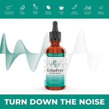 EchoFree-100% Natural-20-In-1 Liquid Formula For Ear Wellness-With Chromium Picolinate, Ginkgo Biloba & GABA-Sugar-Free Vegan, Non-GMO-Daily Support For Quiet Focus & Clarity-2 Droppers/Day
