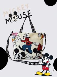 Disney 1个官方授权的米奇/史迪奇图案时尚手提包,休闲多功能单肩包,配有可调节肩带,适合女性/女孩/青少年/学生日常使用、外出、购物、返校等场合。 - 彩色 - 查看 14