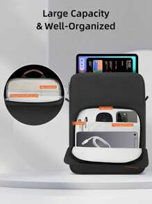 DANYCASE 11" 13" Tablet Sleeve Bag Compatible With IPad 11 A16 10th Gen, Air 5th 4th 10.9", 9th 8th 7th 10.2", Pro 11" 12.9" 13", Kindle Keyboard, Laptop Sleeve, Women's Protective Case, Back To School Laptop Sleeve, Autumn University Essential Protective Case - Black - View 5