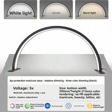 1 件多功能 LED 美甲灯，新月设计，简易按钮控制，便携式美甲光源，适用于美容、睫毛延长、纹身、护肤、台灯，无需电池，工作电压≤36V