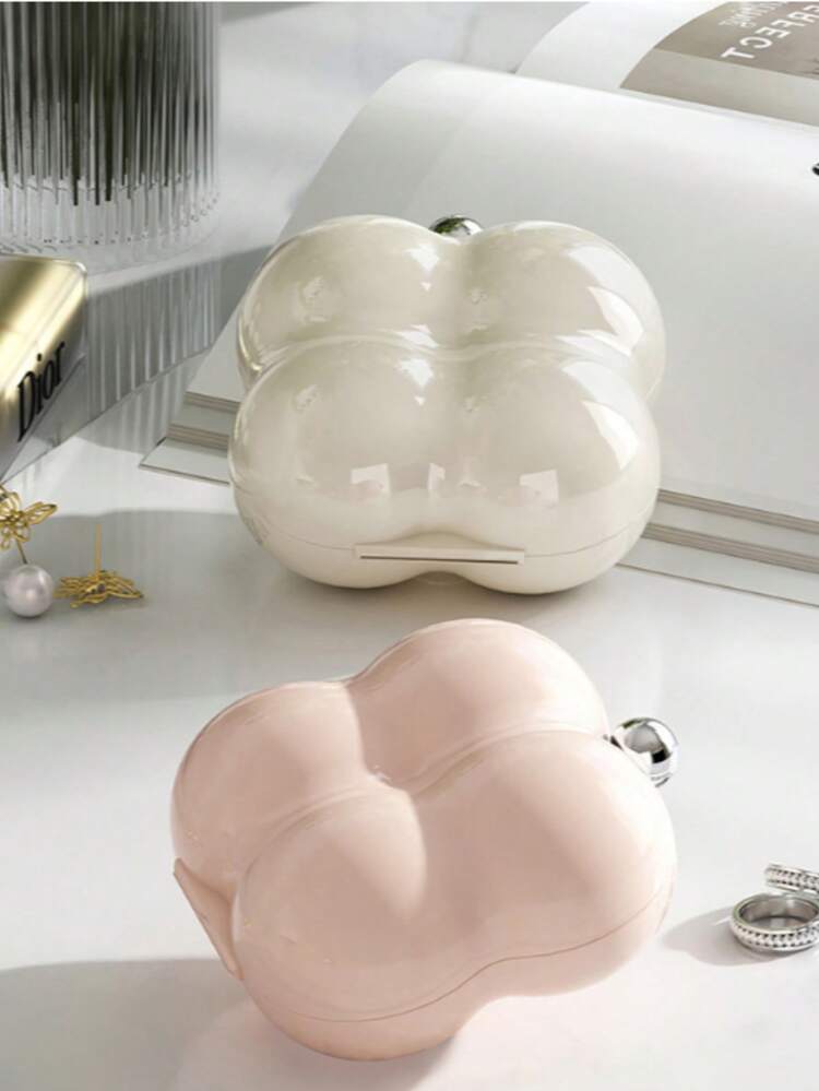 1pc Portable Pill Organizer Cute Cloud Shaped Mini Portable Packaging Box Travel Medicine Case For Purse Or Pocket, Clear Grid Storage For Daily Medication Management, Pill Box For Purse - Multicolor - View 12