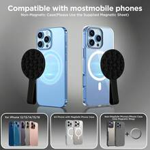 Neuer tragbarer starker magnetischer Silikonnapf Handyhalter, mit starkem magnetischem Rücken zum Aufhängen an der Wand, abnehmbarer tragbarer magnetischer flüssiger Silikonhalter geeignet für Fotografie und Videoaufnahmen, kompatibel mit Android und iOS Nutzern, tolles Geschenk für Familie und Feiertage, kompatibel mit iPhone, Android Smartphone, Geschenk zum Geburtstag, für Familie, Freunde Handyhalterung Handyzubehör