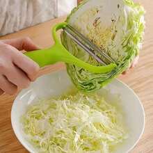 1 X Stainless Steel Multifunctional Vegetable Peeler And Cabbage Slicer - Perfect For Slicing, Shredding And Grating - Essential Kitchen Tool For Thanksgiving Prep, Vegetable Slicer - 綠色 - 查看 5