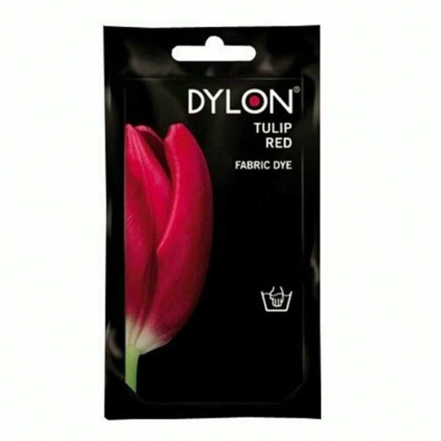 Dylon Hand Fabric Dye Sachets 1 Pack 50g Each For Clothes, Home Textiles, Soft Furnishings, Easy To Use For Customising And Refreshing Fabrics At Home - Tulip Red - View 1