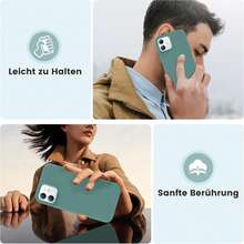 适用于 17 Pro Max、16、15、14、13、12、Mini 11，防震液态硅胶保护壳，内衬柔软防刮超细纤维，也适用于 8 Plus、7、6s 软壳 - 暗夜綠 - 查看 7