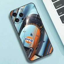 Star G-Gulf Ra-Cing Car Phone Case Covercompatible With  16e,16,15,14,13,12,11,Pro,X,XS,Max,XR,Plus,Mini Soft Black Cover,Covercompatible With  17 Case,  17 Pro Case,  17 Pro Max Case