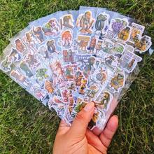 20张3D山海经主题贴纸，意大利励志贴纸，中国神话山海经主题贴纸，趣味创意抽象无厘头贴纸，3D防水泡泡贴纸 - 彩色 - 查看 8