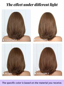 10英寸短款波波头合成假发，咖啡棕色波波头假发：天然耐热，适合日常佩戴，可用于派对、音乐节、母亲节礼物等场合。完美展现派对时尚，也是理想的万圣节礼物。 - 咖啡棕 - 查看 7