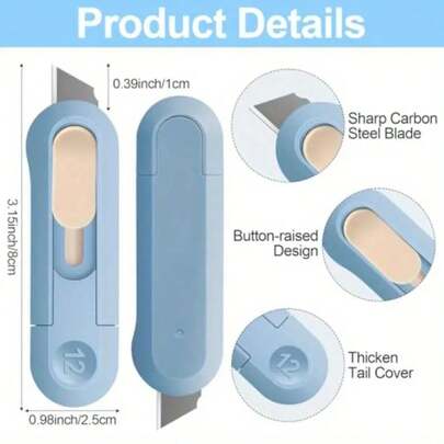 1pc Portable Expandable Mini Envelope Cutter, Perfect For Home And Office Use, Convenient For Cutting Envelopes, Cardboards, Express Boxes And DIY Crafts