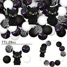 25 件 3D 树懒硅胶珠 - 可爱卡通大眼睛图案，耐用手工 DIY 钥匙扣配件，笔饰，多色硅胶人物珠，笔饰，有趣的设计，光滑的质地 - 新動物系列 - 查看 30