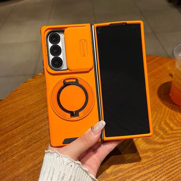 Nuova custodia per telefono pieghevole di lusso con copertura obiettivo scorrevole magnetica, compatibile con Samsung Fold7/6. Custodia protettiva minimalista compatibile con Apple 17/16/15/14/13/12/11 Pro Max, Samsung Galaxy S25/24/23/22 Pro+, Redmi Note 14/13/12 Pro, resistente all'acqua, agli urti e ai graffi