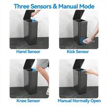 Sensor Trash Can, 12L/3.17Gal Automatic Trash Can With Lid, 3 Modes Trash Can With Smart Sensor, Kitchen Trash Can, Trash Can For Bathroom, Kitchen, Office, Living Room, Touchless Automatic Waste Bin, Wastepaper Basket, Bathroom Trash Can