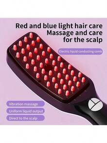 USB Rechargeable Massage Hair Brush, Scalp Acupressure Comb, Red Light Hair Growth Stimulator, Multi-Function Electric Massage Hair Brush, Hair Loss Prevention Vibration Comb With Spray Mist - Multicolor - View 10