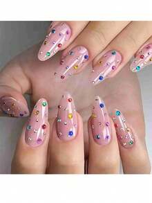 12格多尺寸美甲水钻3D亚克力指甲石宝石珍珠DIY美甲装饰配件 - 查看 2