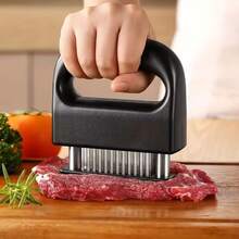 Meat Tenderizer Steak Tool, 48 Stainless Steel Ultra Sharp Needle Blades Meat Tenderizer Stapler For Tenderizing Steak/Beef/Pork/Turkey/Fish/Poultry/Veal Marinade. (Rectangle/Square/Round) - Black - View 8