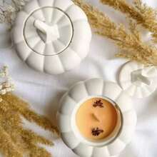 1个大南瓜造型蜡烛罐，南瓜香料香味蜡烛，万圣节蜡烛，秋季蜡烛礼品，秋季装饰，温馨家居装饰