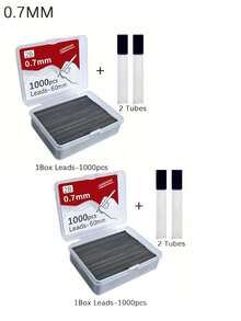 700/1000 件自動鉛筆筆芯 0.5 0.7 0.9 毫米 2b 60 毫米用於藝術繪圖可更換鉛筆筆芯 2 管文具鉛