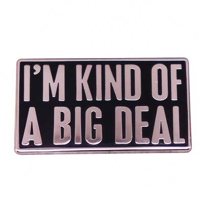 Letter Brooch Pin Metal Badge, Suitable For Denim Jacket