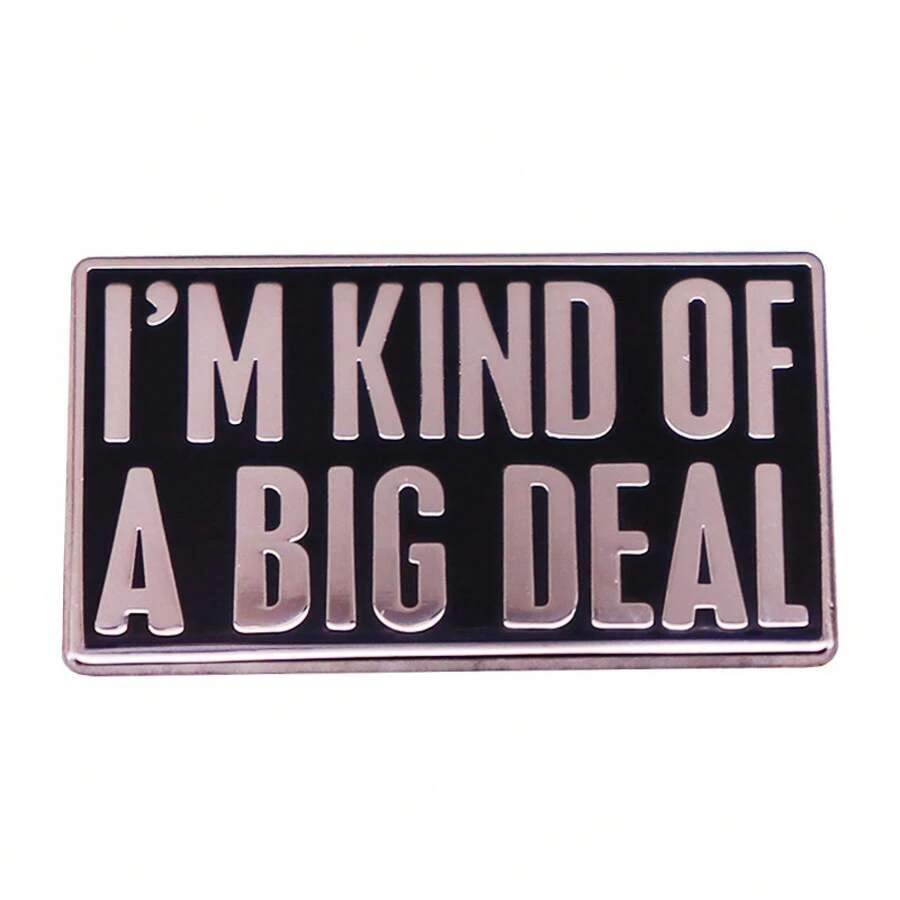 字母胸针金属徽章，适合搭配牛仔夹克 - 銀 - 查看 1