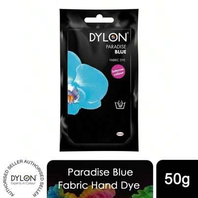 Dylon Hand Fabric Dye Sachets 1 Pack 50g Each For Clothes, Home Textiles, Soft Furnishings, Easy To Use For Customising And Refreshing Fabrics At Home