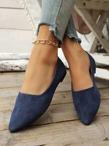 Zapatos planos de moda para mujer, azules, para uso en fiestas/regalos de cumpleaños y uso al aire libre