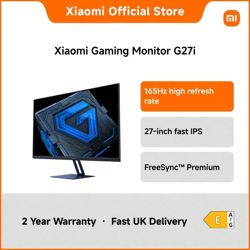 Xiaomi Gaming Monitor G27i – 27" FHD 1080P Display, 165Hz Refresh Rate, 1ms Response, HDMI & DP Ports, 250nits Brightness, Tilt Adjustment, Ideal For Competitive & Console Gaming Setups - Black - View 1