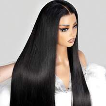 Bone Straight Human Hair Wig 13x4 HD Lace Frontal Wigs 250% Density 8-40 Inch Short Long Straight Lace Front Wigs Glueless Wig Pre Plucked With Baby Hair Brazilian Virgin Human Hair For Women - Natural Black - 查看 3