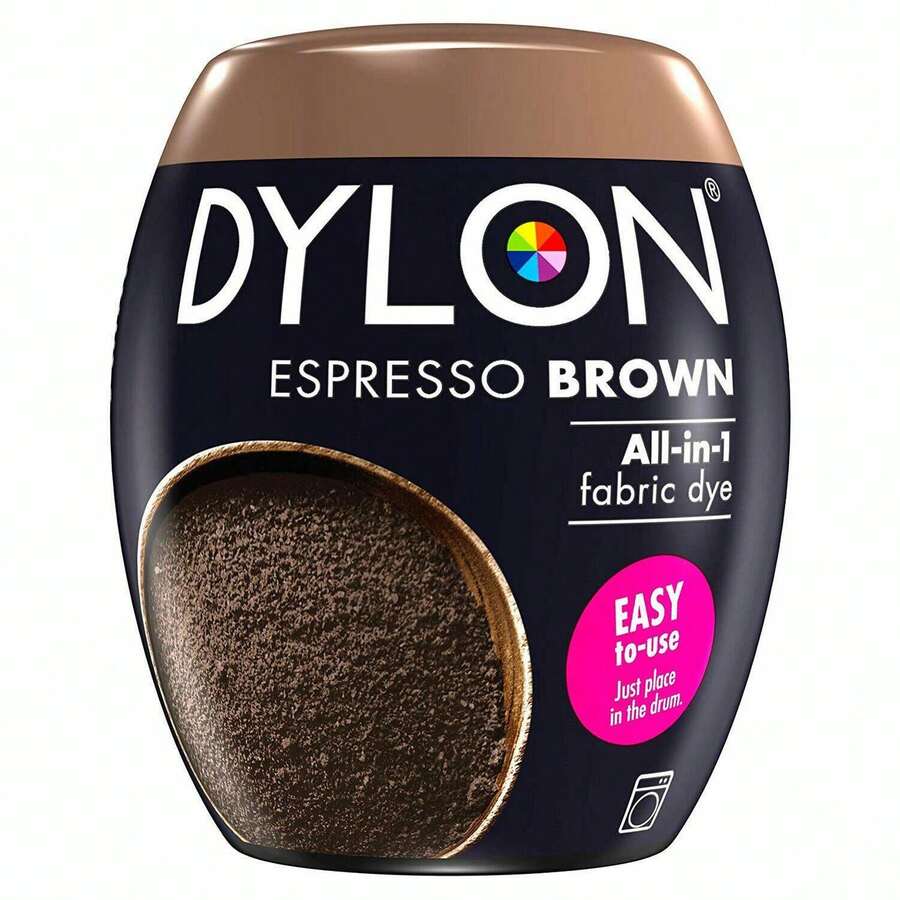 Dylon Washing Machine Fabric Dye Pod 350g Single Pack For Clothes, Home Textiles And Soft Furnishings, Ideal For Easy Colouring And Refreshing Fabrics At Home - Espresso Brown - View 1