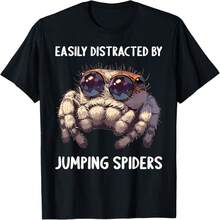 Jumping Spiders Jumping Spider T-Shirt - 黑色-B04 - 查看 1
