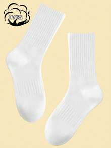 1/2/3/4/5/10双秋冬男士中长袜白色防臭吸汗透气运动袜秋季袜子 - 白色 - 查看 13