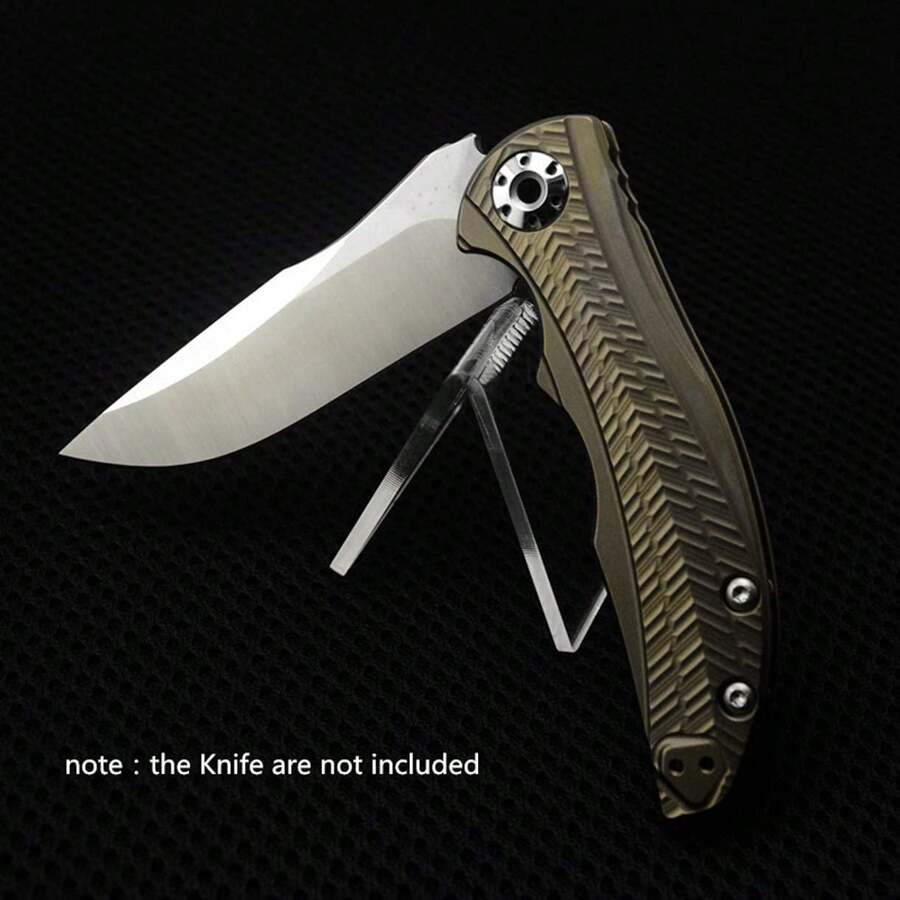 亚克力刀架/刀架，专为折叠口袋刀、匕首、EDC刀具和迷你刀具的展示或展览而设计 - 优雅透明亚克力刀架，厨房用品，厨房配件，厨房工具 - 透明 - 查看 1